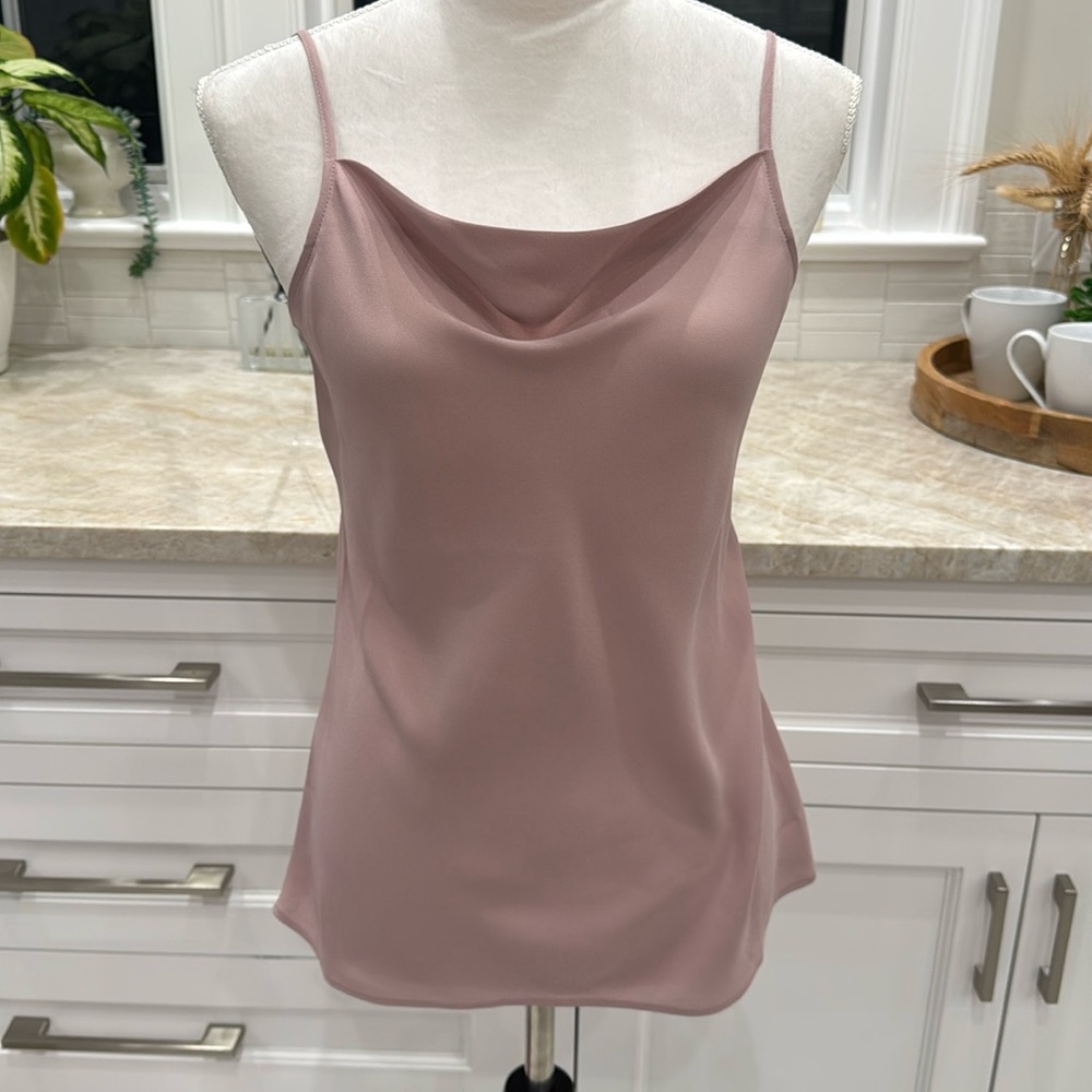 Ann Taylor Small Petite dusty rose cowl neck camisole NWT